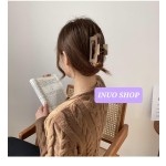 Pinzas de moda beige, Pinzas para el cabello con formas de flor